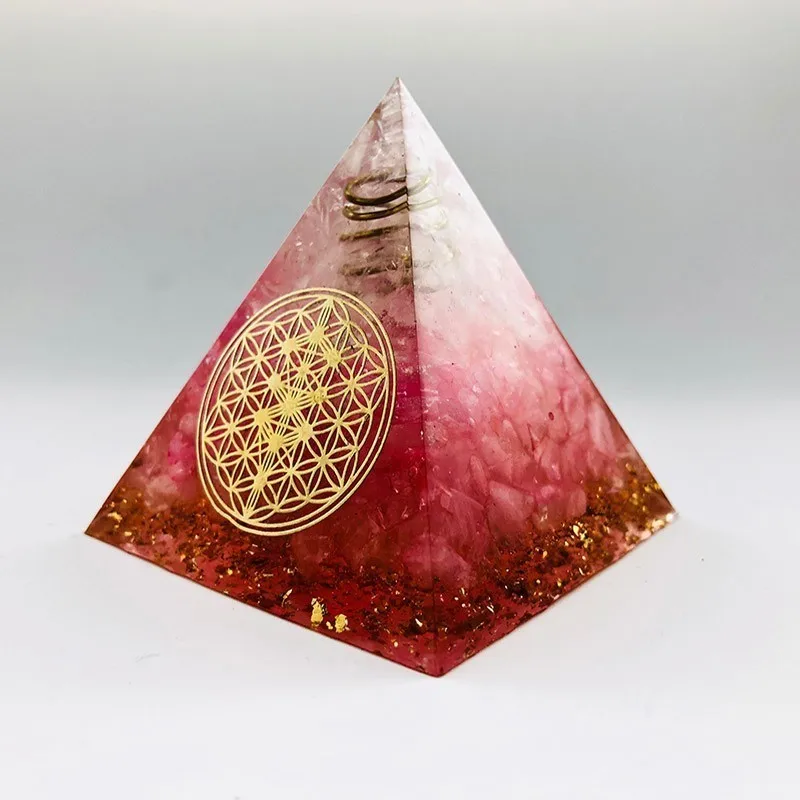 Top Trends: Halo Energy Converter 5-6cm Orgonite Pyramid, Symbolizing Love Brings Good Luck Resin Decoration Craft Orgone Shoppable Styles