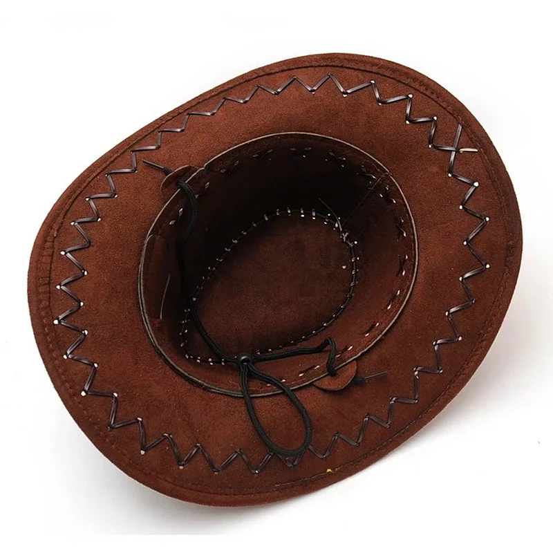 Top Trends: 2020 New Cowboy Hat Suede Look Wild West Fancy Dress Men Ladies Cowgirl Unisex Hat Hot Wholesale Drop Shipping Shoppable Styles - Image 4