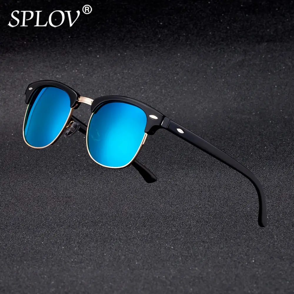 Top Trends: Half Metal High Quality Sunglasses Men Women Brand Designer Glasses Mirror Sun Glasses Fashion Gafas Oculos De Sol UV400 Classic Shoppable Styles