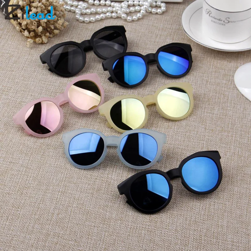 Top Trends: Zilead Kids Sunglasses Colorful Reflective Mirror Hot Boys Girls Kids Child Classic Retro Cute Sun Glasses Round Eyewear UV400 Shoppable Styles