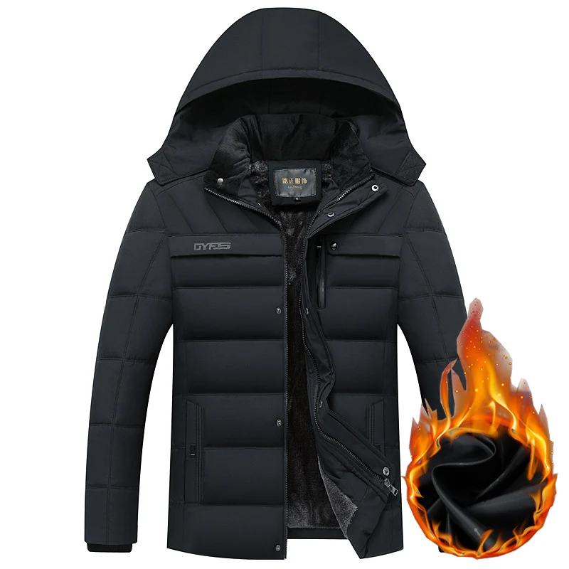 Top Trends: Drop Shipping Winter Jacket Men -20 Degree Thicken Warm Parkas Hooded Coat Fleece Man's Jackets Outwear Jaqueta Masculina LBZ31 Shoppable Styles