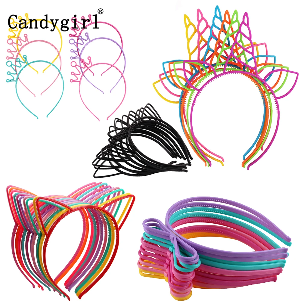 Top Trends: Girls&#039;s Cat Ears Headbands Crown Tiara Princess With Plastic Animal Hair Band Butterfly Bow Hoop Accessories Boho Headwear Girl Shoppable Styles