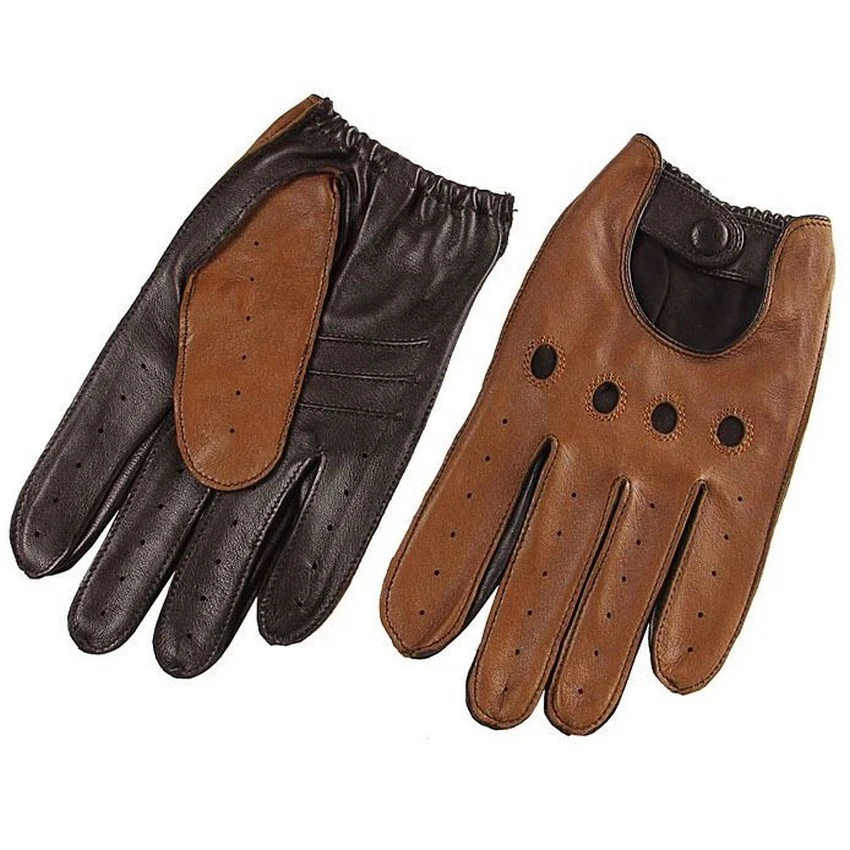 Top Trends: Real Leather Gloves Male Spring Autumn Lambskin Leisure Breathable Touchscreen Genuine Leather Sheepskin Men's Driving M023W Shoppable Styles - Image 4