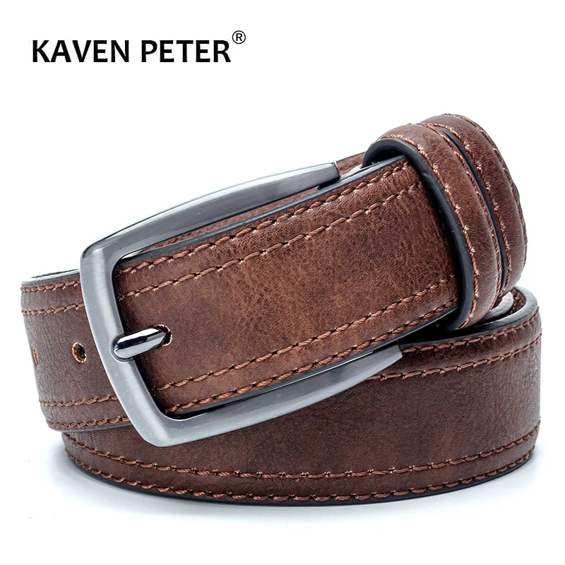 Top Trends: Men Vintage Belts For Jeans Luxury Split Leather Belt Men Famous Belt For Man Designer Belts With Vintage Style Shoppable Styles