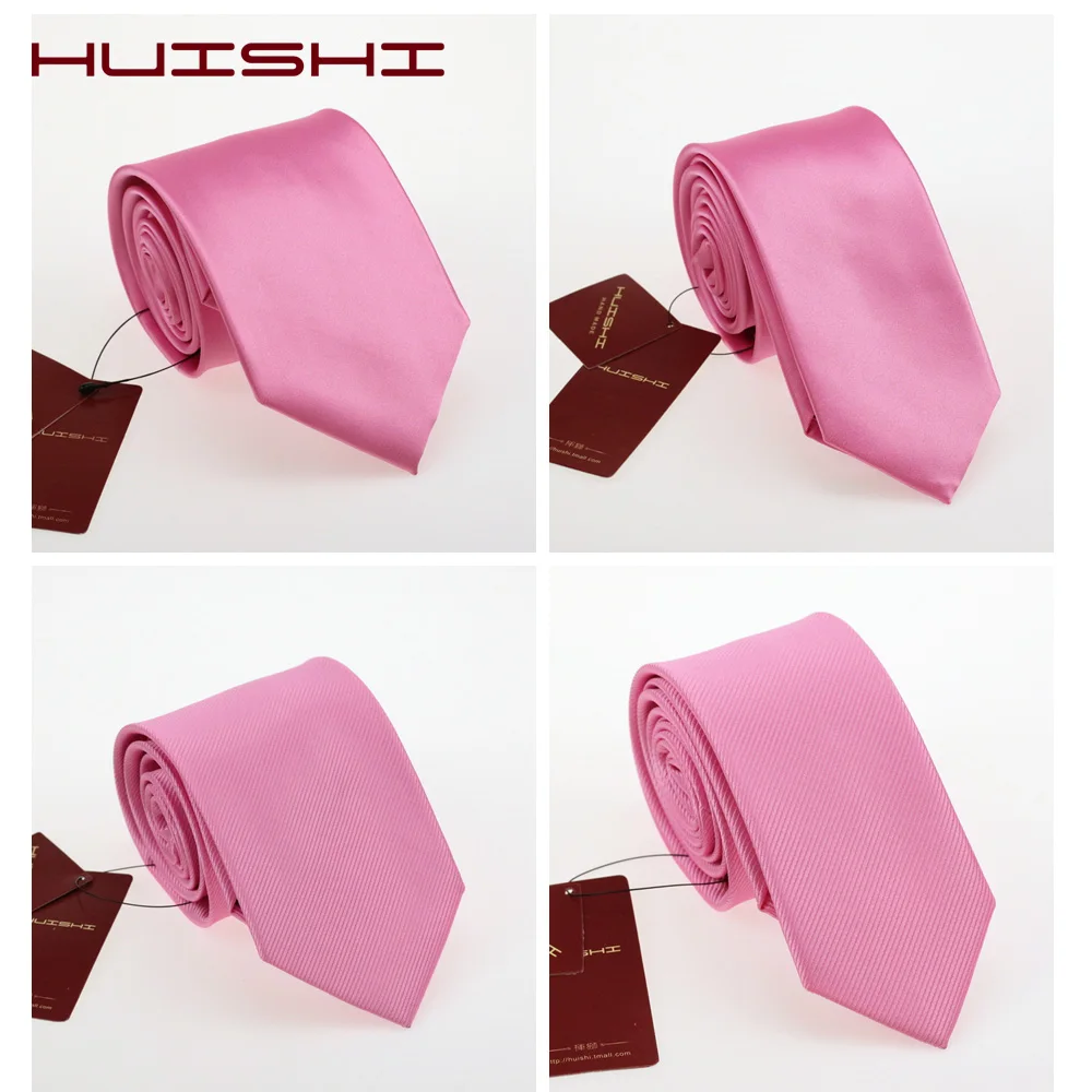 Top Trends: HUISHI New 6cm And 8cm Microfiber Waterproof Pink Tie For Wedding Men&#039;s Ties Silk Men Neck Tie For Male Wedding Party Business Shoppable Styles