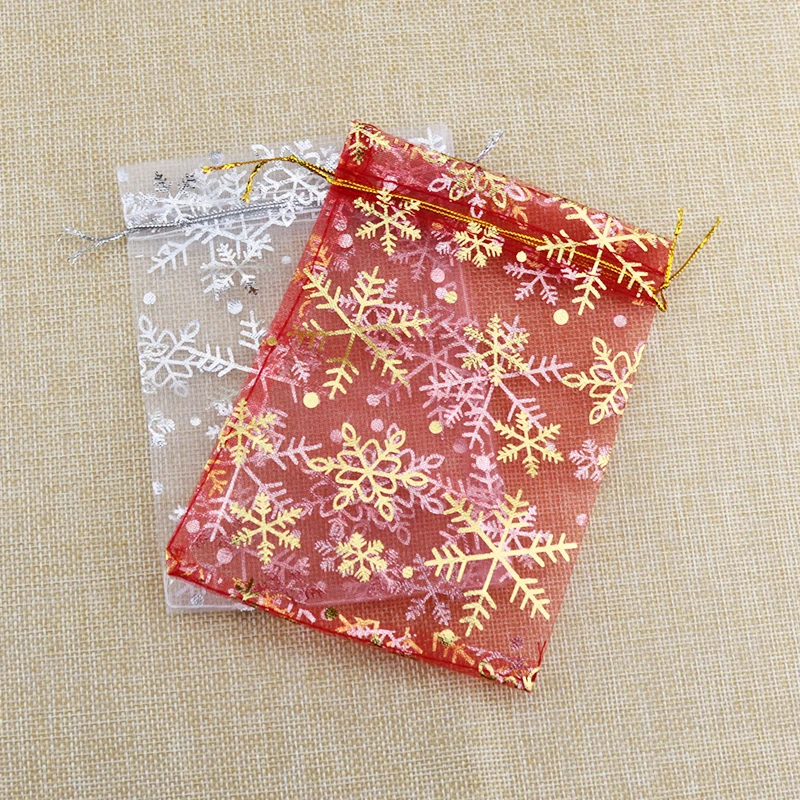 Top Trends: 50pcs / lot 7x9 10x14 13x18 CM Small Organza Bags Candy Jewelry Packaging Bags Wedding Decoration Christmas Gift Bag Pouches Shoppable Styles - Image 2