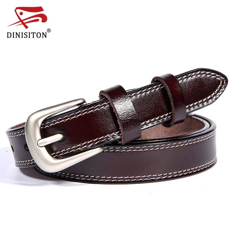 Top Trends: DINISITON Cow Leather Belt Women Genuine Leather Belts High Quality Designer Metal Pin Buckle Strap Jeans Female Ceinture Femme Shoppable Styles