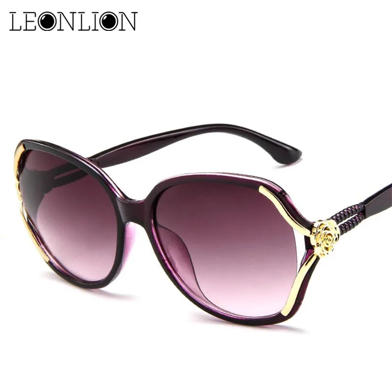 Top Trends: LeonLion 2023 Flower Sunglasses Women Gradient Classic Vintage Ladies Oversized Sun Glasses UV400 Glasses Feminino Shoppable Styles