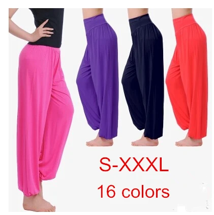 Top Trends: Cotton High Waist Stretch Women Harem Pants S Port Pants Flare Pant Dance Club Boho Wide Leg Loose Long Trousers Bloomers Pants Shoppable Styles