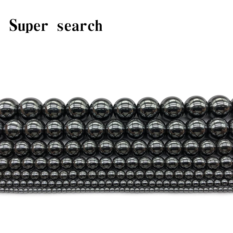 Top Trends: Natural Stone Hematite Beads Round Loose Black Beads 3mm 4mm 6mm 8mm 10mm 12mm DIY Necklace Bracelet Jewelry Making Accessories Shoppable Styles