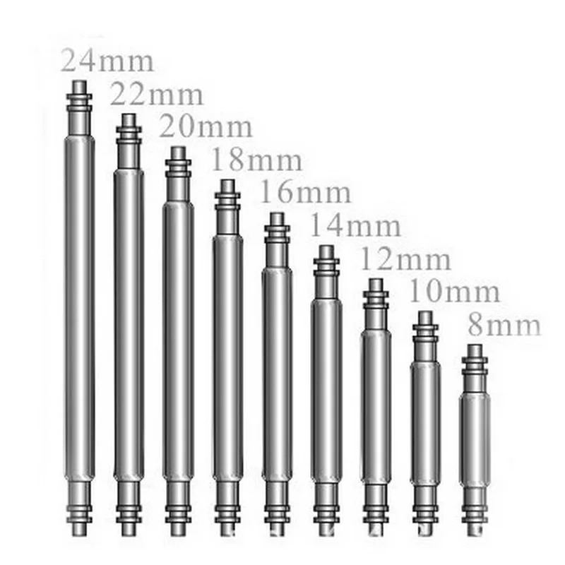 Top Trends: 1.5mm 10pcs 10-25mm Watch Band Spring Bars Strap Link Pins Repair Watchmaker Tools 14MM 16mm 18mm 20mm 22mm 24mm Shoppable Styles