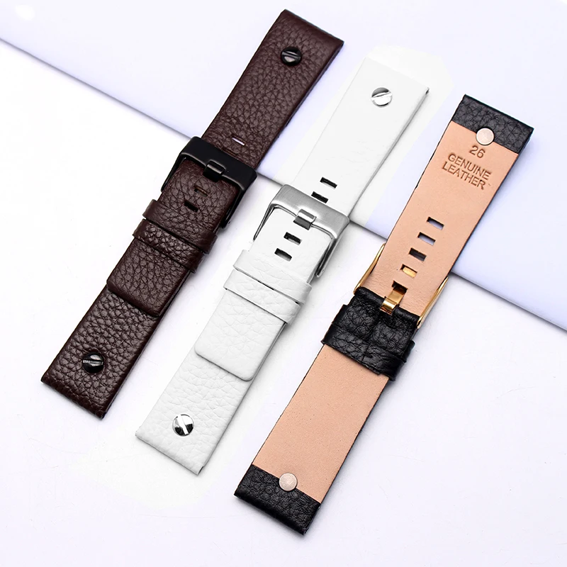 Top Trends: New Fashion Leather Watchband With Rivet Watch Strap Belt Bracelet For Diesel DZ7313 DZ7333 7322 7257 4318 7348 7334 Replacement Shoppable Styles - Image 4