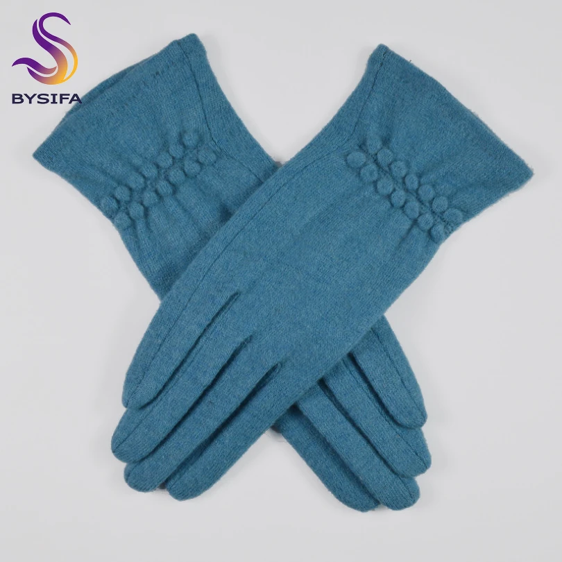 Top Trends: BYSIFA Winter Women Wool Gloves New Thick Warm Touch Screen Ladies Gloves Spring Autumn Soft Elegant Hot Pink Mittens Gloves Shoppable Styles - Image 6