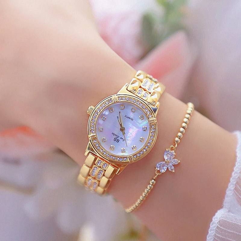 Top Trends: Watch Women Luxury Brand Fashion Rose Gold Diamond Crystal Ladies Watches Rhinestone Wristwatch Women Bayan Kol Saati Shoppable Styles