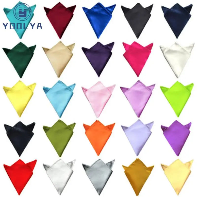 Top Trends: Luxury 36 Colors Hanky Men's Handkerchief Solid Color White Black Red Pocket Square 22cm Wedding Business Party Chest Towel Shoppable Styles