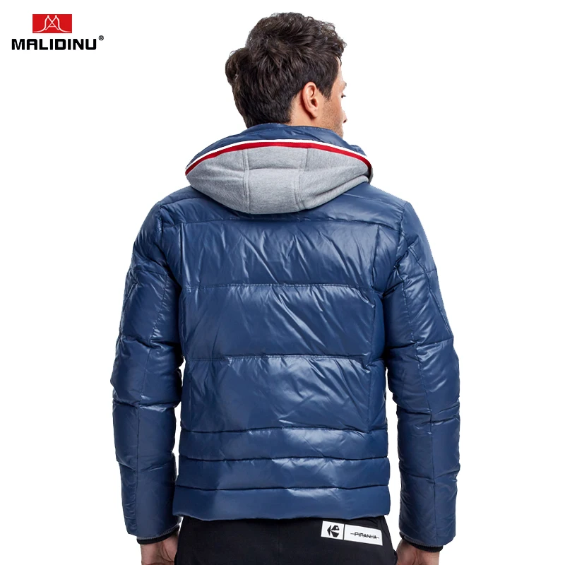 Top Trends: MALIDINU Men Down Jacket Winter Thick Down Coat High Quality Warm Mens Down Coats Hooded 70%White Duck Down Men Parka Russian Shoppable Styles - Image 3