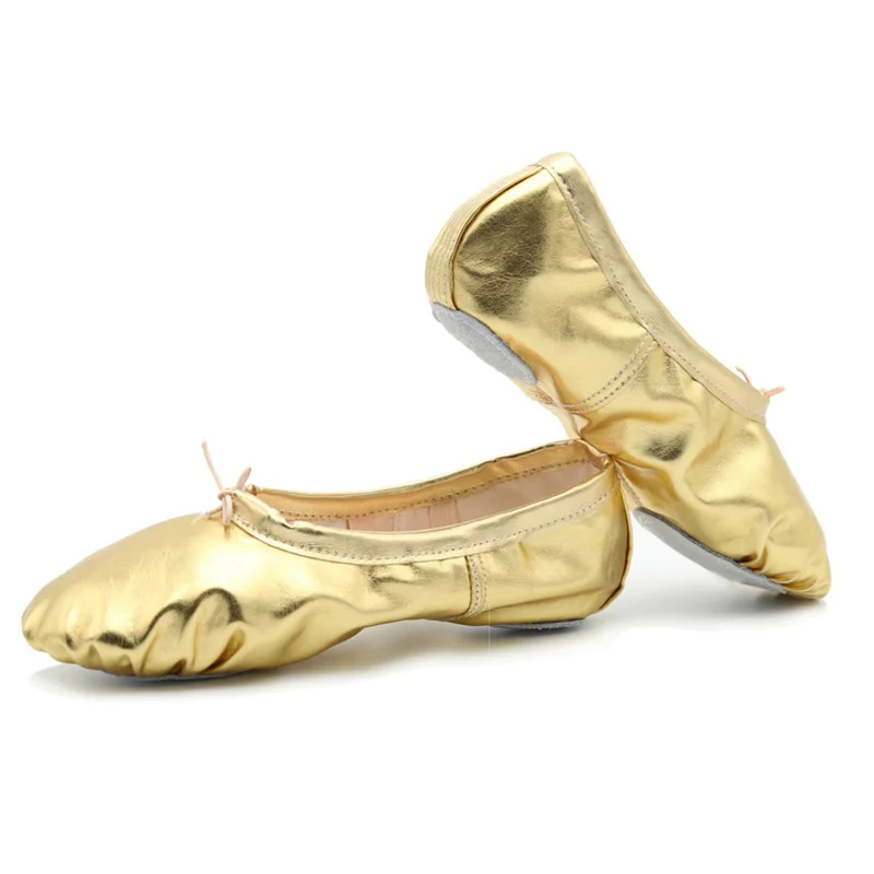 Top Trends: USHINE New Style Gold Silver Body-shaping Training Yoga Slippers Shoes Gym Belly Ballet Dance Shoes Children Girls Woman Shoppable Styles