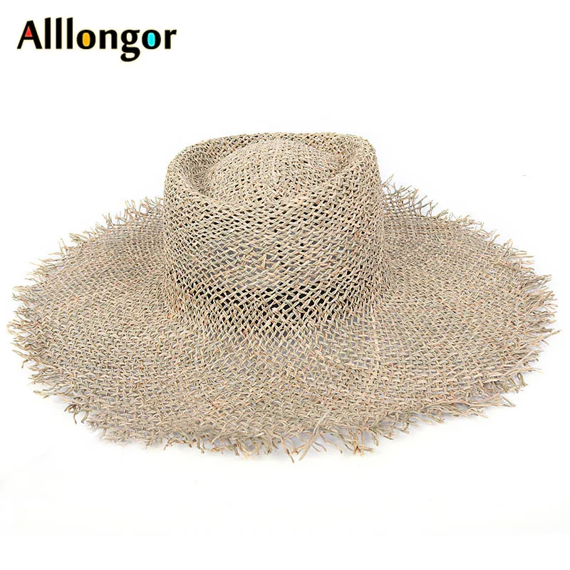 Top Trends: Natural Grasses 2023 Summer Straw Hat Women Beach Cap Visor Protection Sun Hats Wide Brim Sunhat Chapeau Femme Dropshipping Shoppable Styles