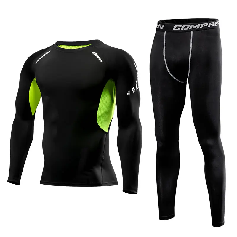 Top Trends: Men Clothing Sportswear Gym Fitness Compression Suits Running Set Sport Outdoor Jogging Quick Dry Tight Shoppable Styles - Image 2