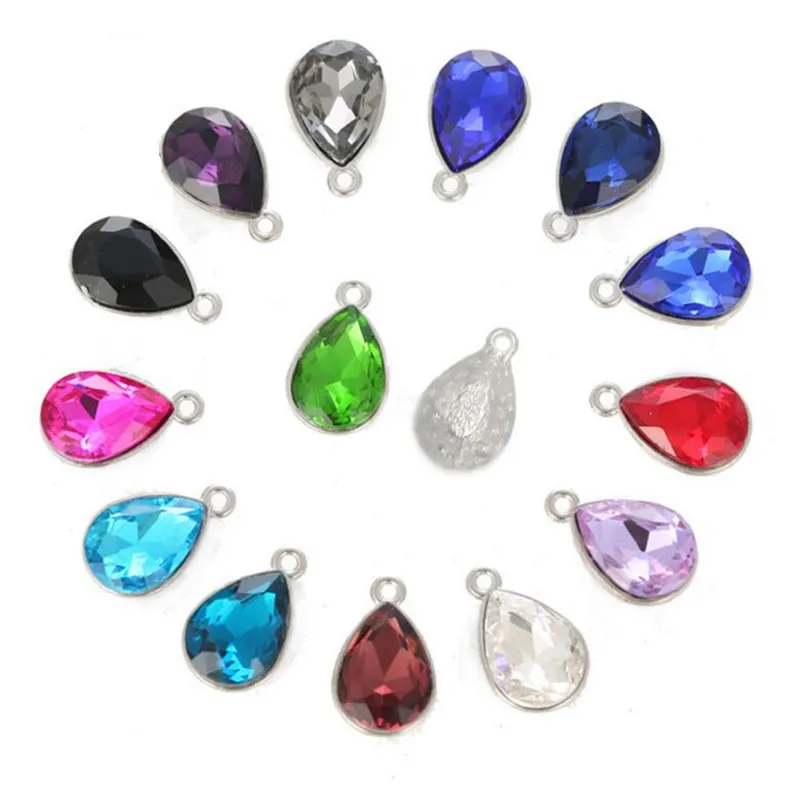 Top Trends: 10pcs Crystal Glass Water Drop Charms Pendant For Jewelry Making Fit Charm Beads Bracelet Necklace Pendant DIY Crafts Supplier Shoppable Styles