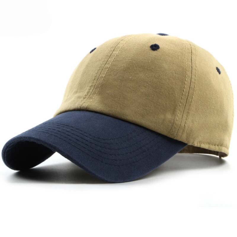 Top Trends: HT1186 High Quality Cotton Canvas Plain Baseball Cap Men Women Two Tones Snapback Cap Bone Casquette Casual 6 Panels Fitted Hat Shoppable Styles