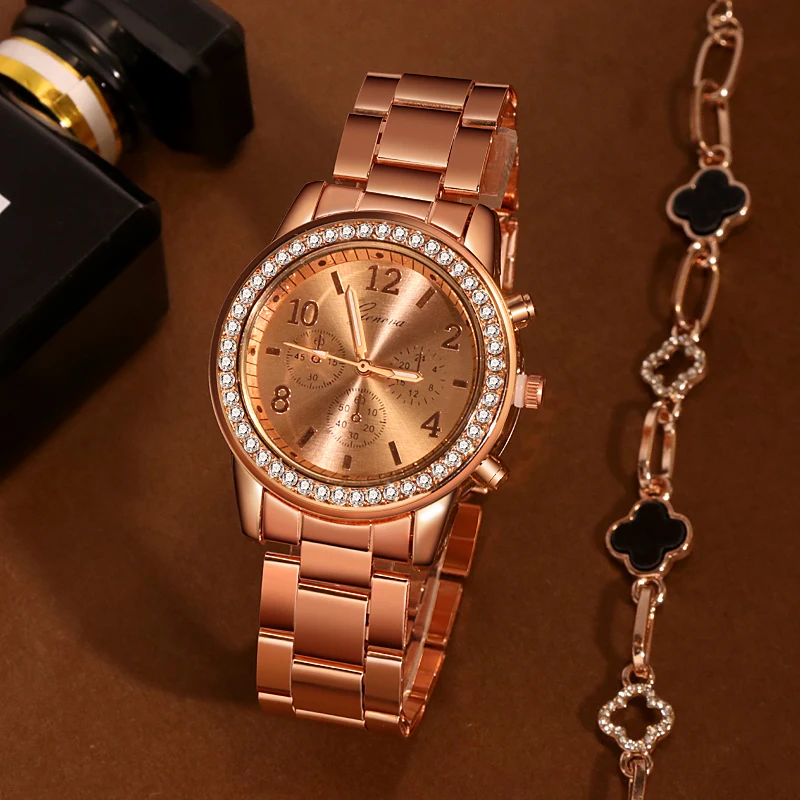 Top Trends: Women&#039;s Geneva Classic Bracelet Watches Luxury Watch Women Watches Rose Gold Women&#039;s Watches Clock Reloj Mujer Relogio Feminino Shoppable Styles