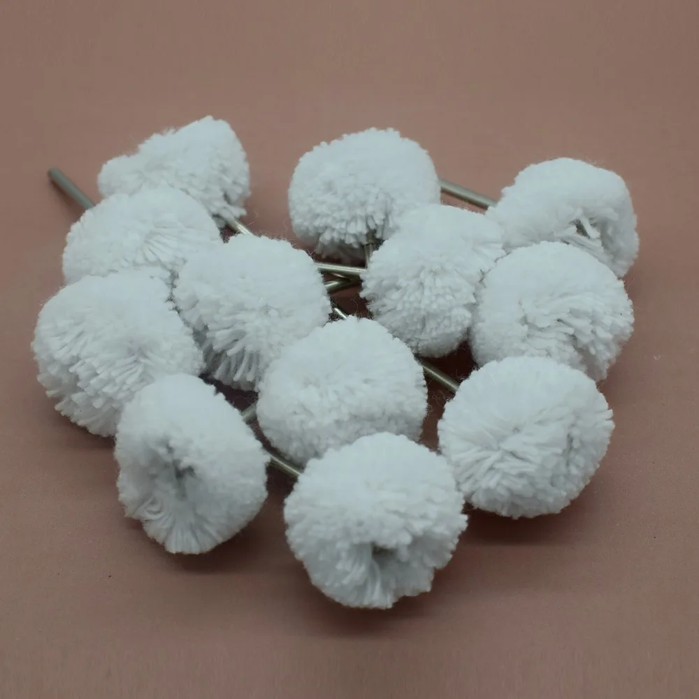 Top Trends: 100pcs White Cotton Wheel Polishing Brushes Dremel Rotary Tools Accessories 2.35mm Shank Shoppable Styles