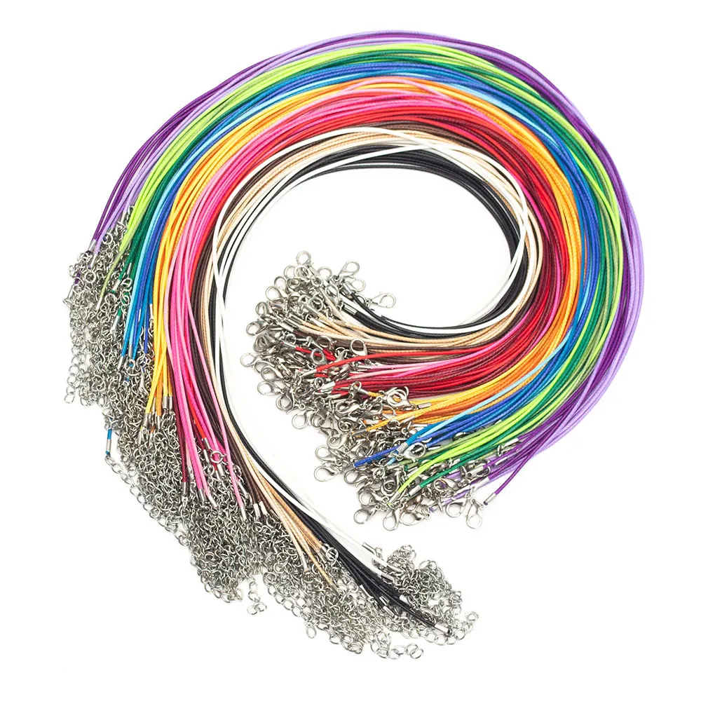 Top Trends: 50Pcs 1.5mm 18&quot; Necklace Cord With Clasp Bulk For Necklace Bracelet Jewelry Making Shoppable Styles