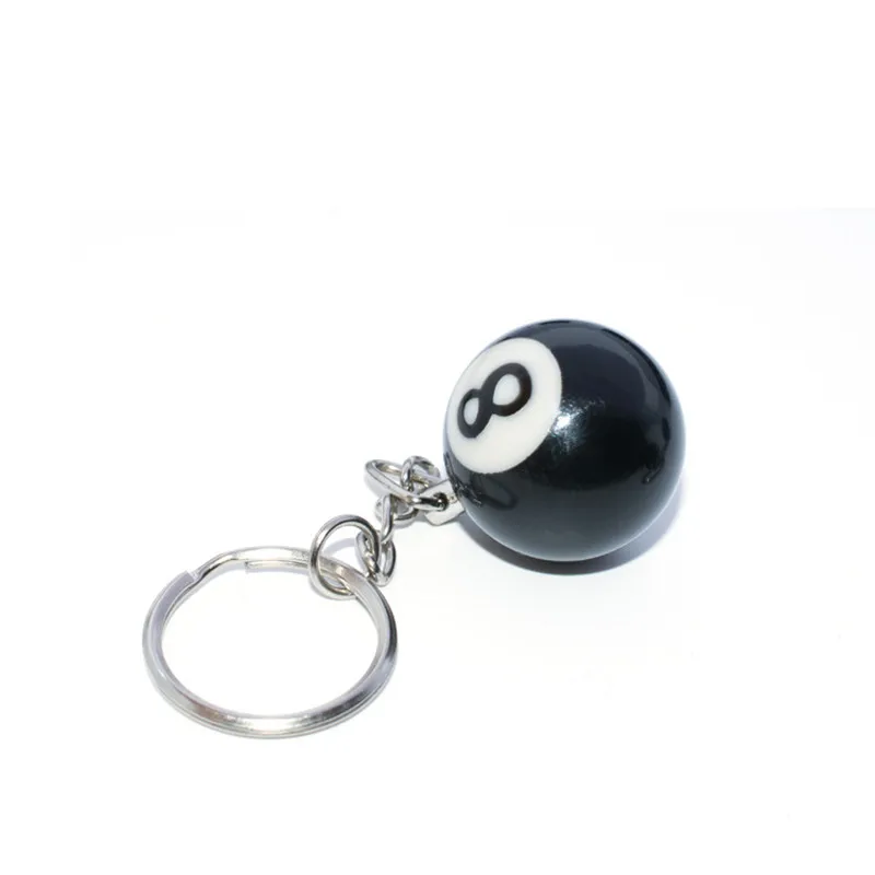 Top Trends: 2019 Fashion Creative Unisex 25mm Pure Black 8th Billiards Key Ring Billiards Supplies Billiards Gift Black 8 Key Ring Pendant Shoppable Styles