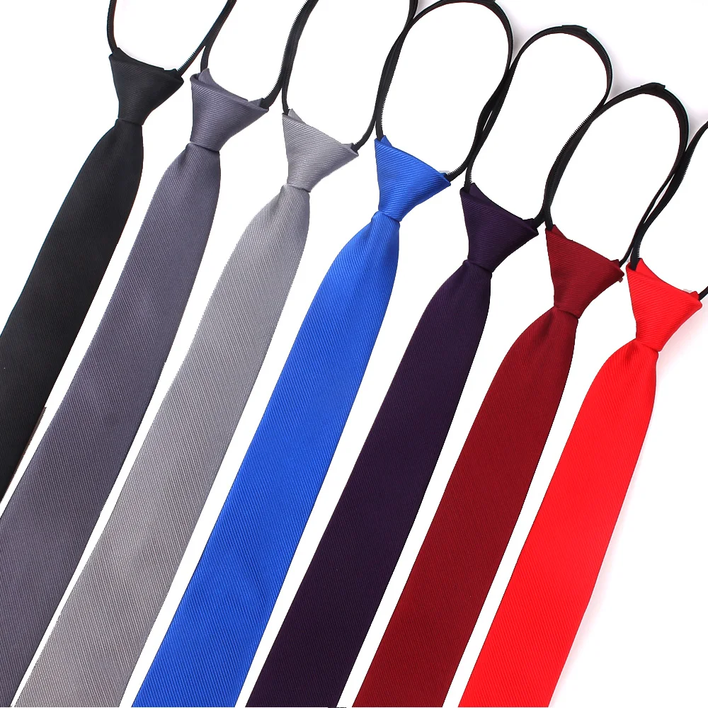 Top Trends: Zipper Necktie For Men Women Tie For Boys Girls Suits 6cm SolidTies Slim Girls Neck Tiie Gravatas Rubber Pre-tied Tie Shoppable Styles