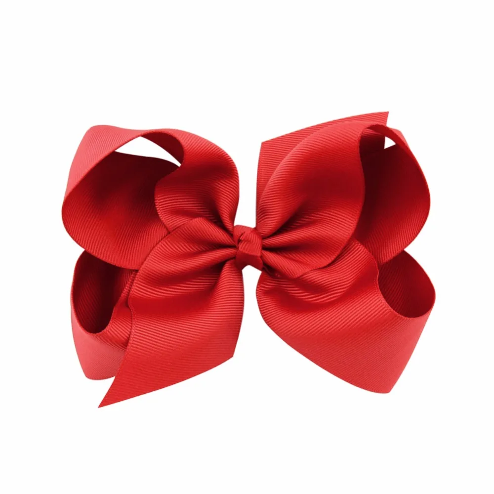 Top Trends: 1Pcs 6 Inch 40 Colorful Kids Girls Big Solid Ribbon Hair Bow Clips With Large Hairpins Boutique Hairclips Hair Accessories 588 Shoppable Styles - Image 4