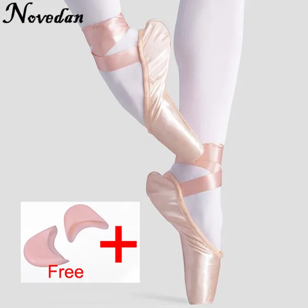 Top Trends: Kids Adult Pointe Shoes Ballet Dance Woman Ladies Professional Canvas Satin Ballet Pointe Shoes With Ribbons And Gel Toe Pads Shoppable Styles