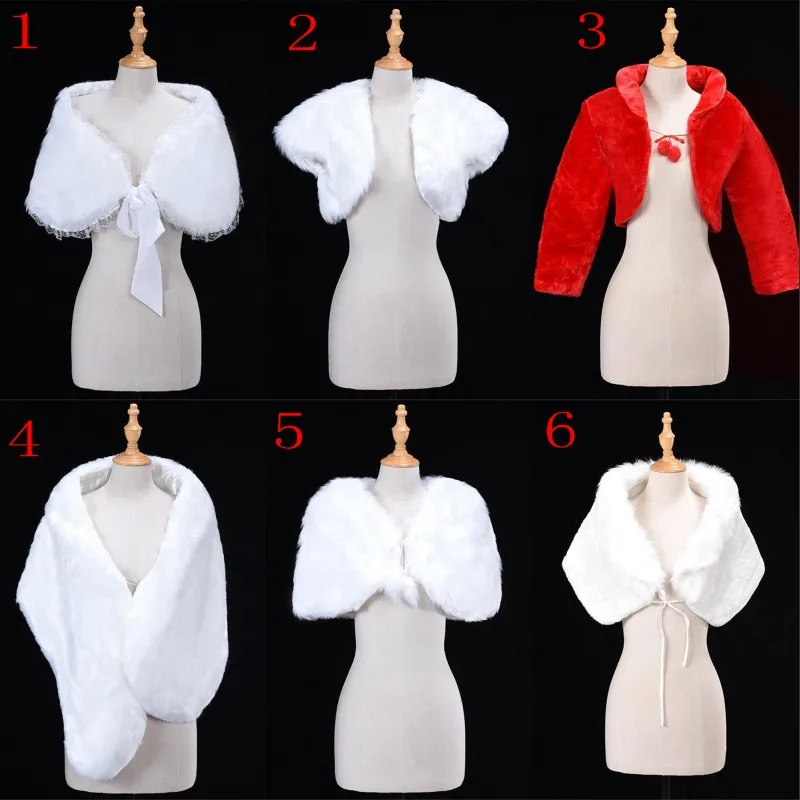 Top Trends: White Ivory Women Wedding Bridal Bolero Faux Fur Autumn Winter Dress Wrap Shawl Jacket Cape Stole Cloak Wedding Accessories Shoppable Styles