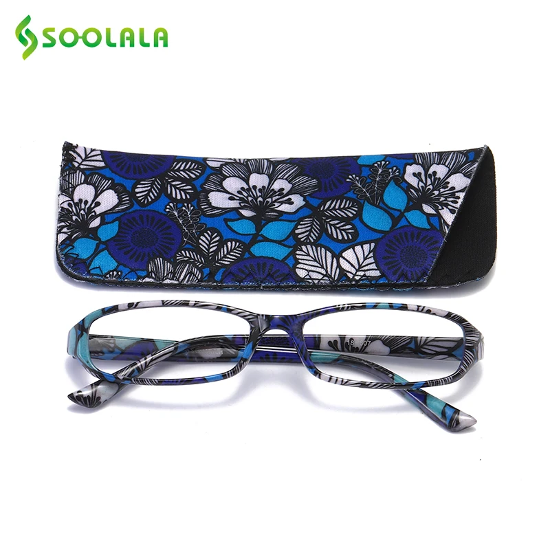 Top Trends: SOOLALA 4pcs Womens Reading Glasses Spring Hinge Rectangular Printed Reading Glasses W / Matching Pouch + 1.0 1.5 1.75 2.25 To 4.0 Shoppable Styles - Image 2