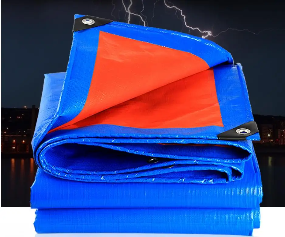 Top Trends: Multiple Dimensions Blue And Orange Outdoor Goods Cover Canvas, Waterproof Material, Canvas, Rain Tarpaulin, Truck Tarp, Shoppable Styles