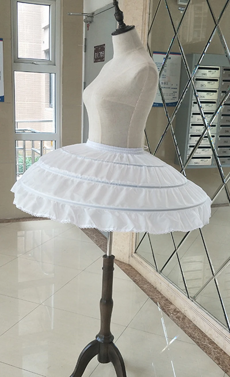 Top Trends: Big Wide White Short Petticoats Underskirt For Ballet Dress Ball Gown Tie Rope 3 Hoops Crinoline Skirt Slip Can Can Para Vestido Shoppable Styles - Image 3