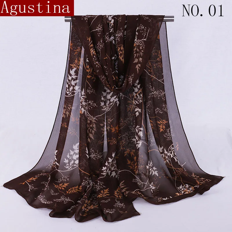 Top Trends: Chiffon Scarf Print Soft Designer Brand Ladies Scarves For Women Shawl Wrap Luxury Long Fallow Thick High Quality Women Fashion Shoppable Styles