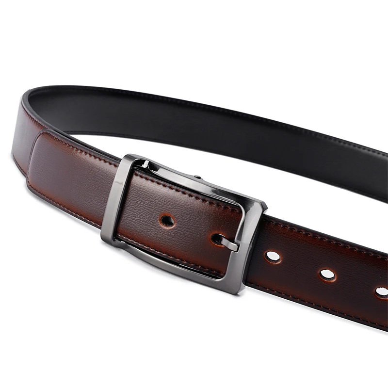 Top Trends: 1Pcs Men's Genuine Leather Reversible Belt Rotated Buckle Two In One Big And Tall Shoppable Styles - Image 5