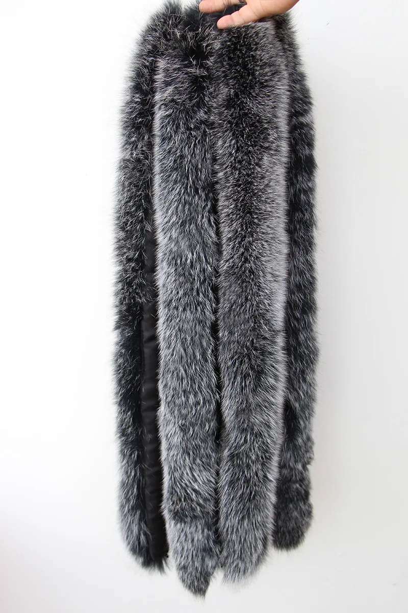 Top Trends: 100% Natural Real Fox Fur Collar Women Scarf Winter Coat Neck Cap Long Warm Genuine Real Fur Scarf 12-31 Shoppable Styles - Image 6