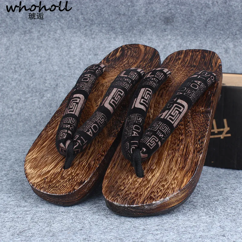 Top Trends: WHOHOLL Geta Anime Anime Cosplay Costumes Japanese Geta Sandals Summer Sandals Men Flat Wooden Shoes Clogs Slippers Flip-flops Shoppable Styles - Image 6