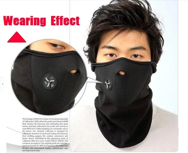 must sall-mask sportimiseks, katab näo ja kaela, ventileerimisavaga