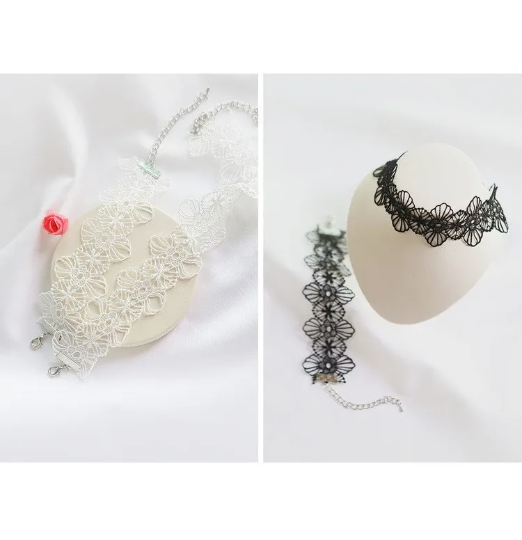 Black Lace Choker Necklace Boho Jewelry Set Black Lace Choker Necklace Boho Jewelry Set 6