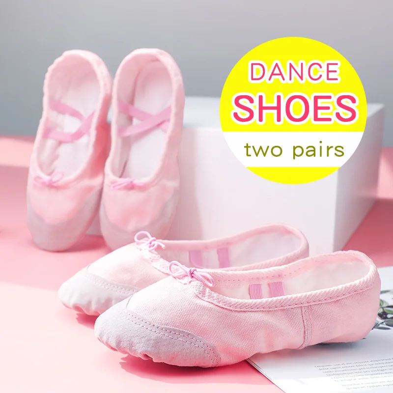 Top Trends: Children Girls Soft Sole Ballet Shoes Dance Shoes Kids Adult Ballet Slippers Indoor Dance Practice Shoes 2 Pairs балетки Shoppable Styles