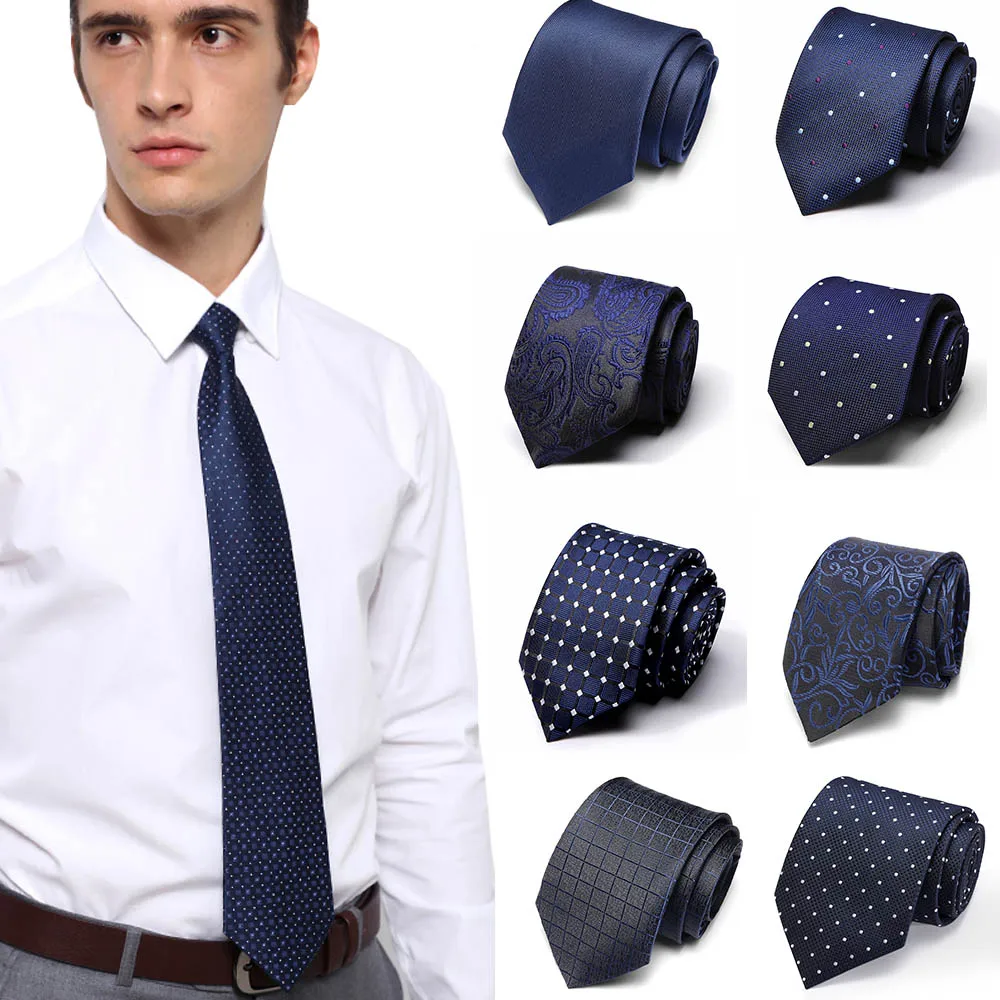 Top Trends: Neckties 7.5cm Slim Silk Neck Ties For Men Striped &amp; Dot Wedding Suits Gravatas Business Neckwear Polyester Corbatas Shoppable Styles