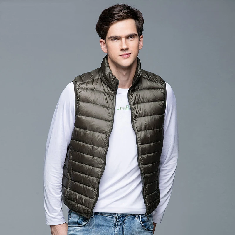 Top Trends: 2023 New Men&#039;s Winter Gilet Coat Duck Down Puffer Vest Portable Ultra Light Sleeveless Jacket Portable Waistcoat For Men Shoppable Styles