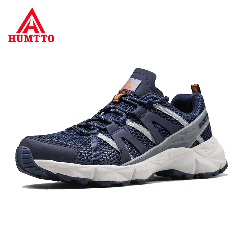 Top Trends: HUMTTO Summer Breathable Mesh Sport Trekking Shoes For Men Outdoor Walking Jogging Footwear Non-slip Lace-Up Light Mens Sneakers Shoppable Styles