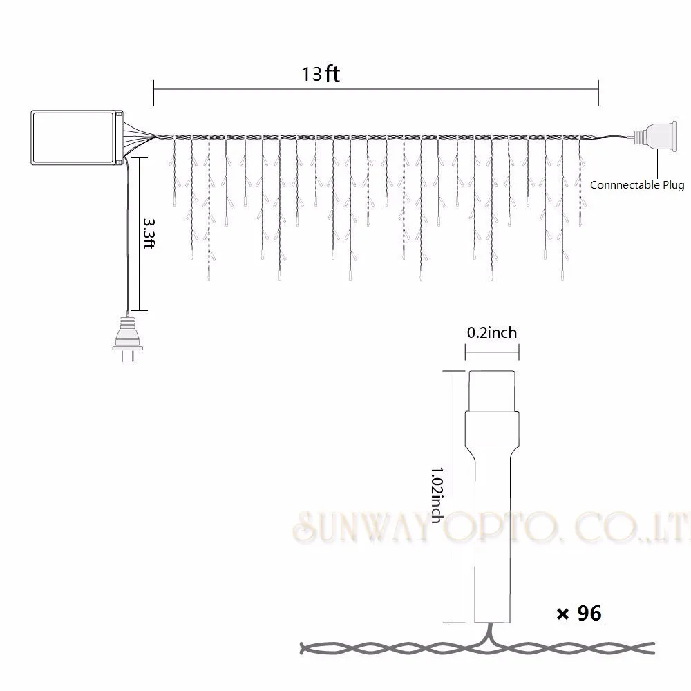skeem 93 tulukesega jõulutulede paigutusest ja mõõtmetest