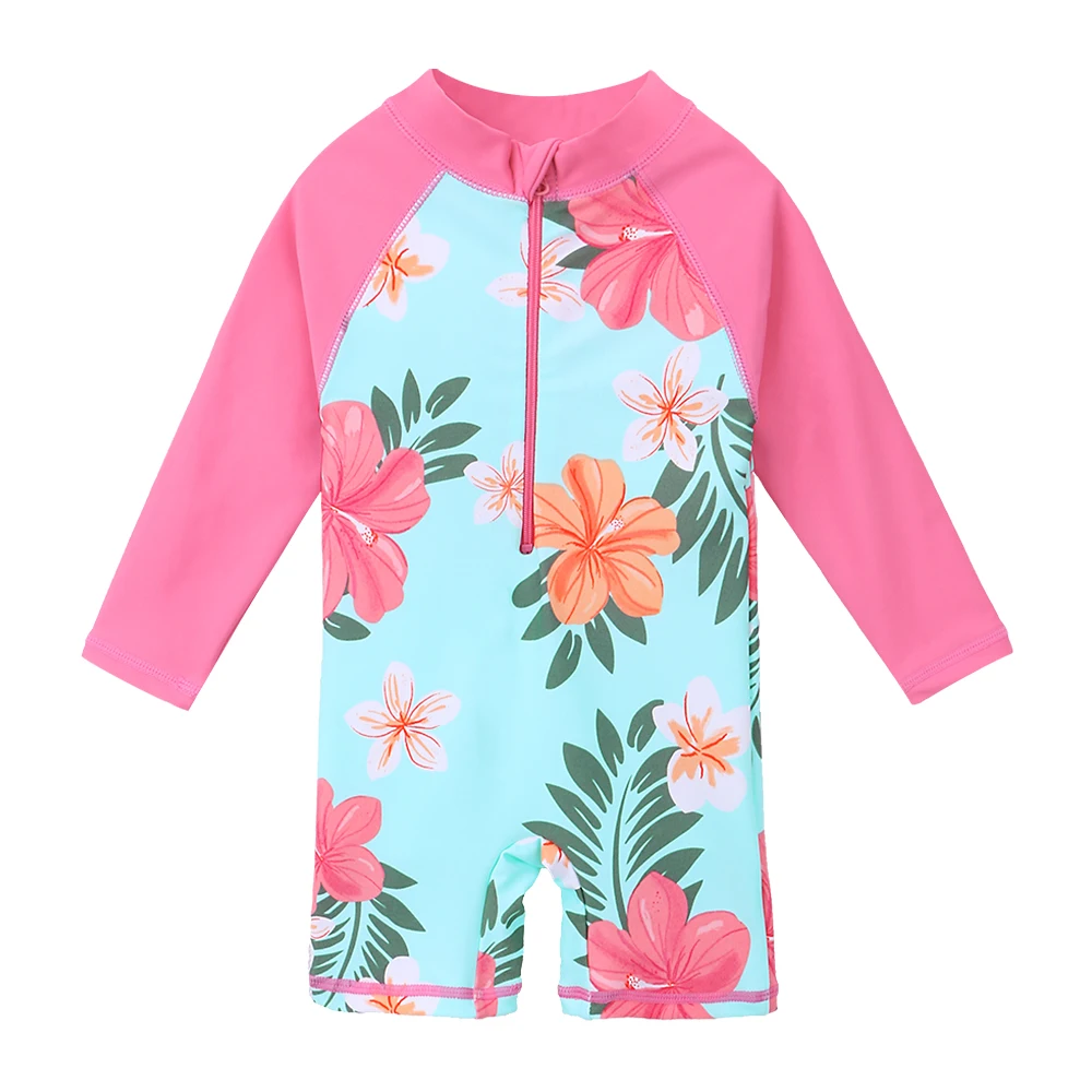 Top Trends: BAOHULU UPF50+ Print Baby Girl Swimsuit Long Sleeve Kids Swimwear One Piece Toddler Infant Bathing Suit For Girls Boys Children Shoppable Styles