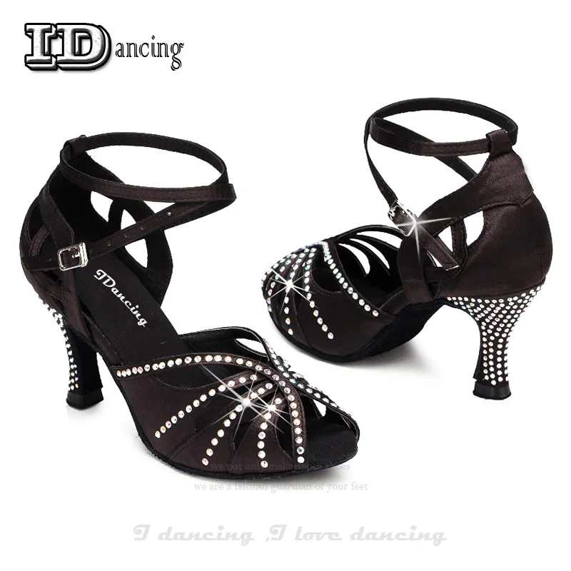 Top Trends: Dance Shoes Latin Dance Shoes Ballroom Latin Salsa Dancing Shoes For Women Tango Shoes Sexy High Heel 8.5cm Rhinestone JuseDanc Shoppable Styles