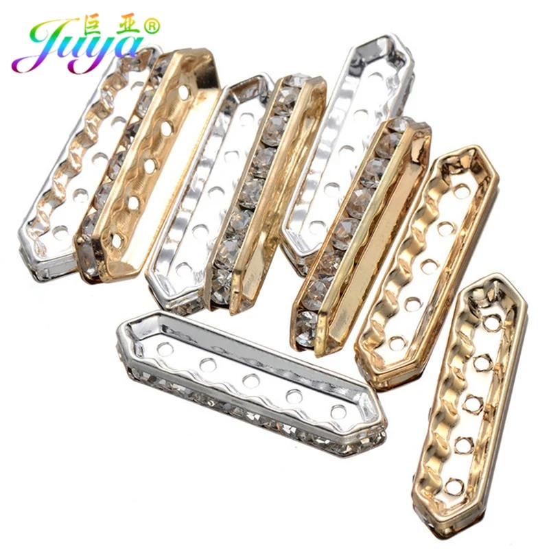 Top Trends: Juya 50pcs / lot Wholesale Metal Spacers Supplies DIY 2 3 5 Holes Spacer Bars Accessories For Beadwork Jewelry Making Shoppable Styles